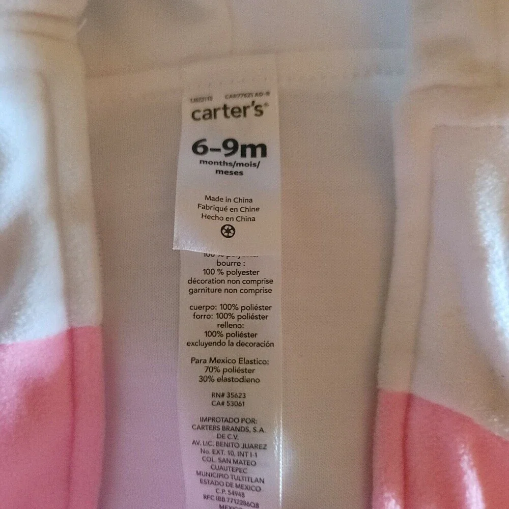 Carter's Unicorn Costume Baby Size 6 To 9 Months